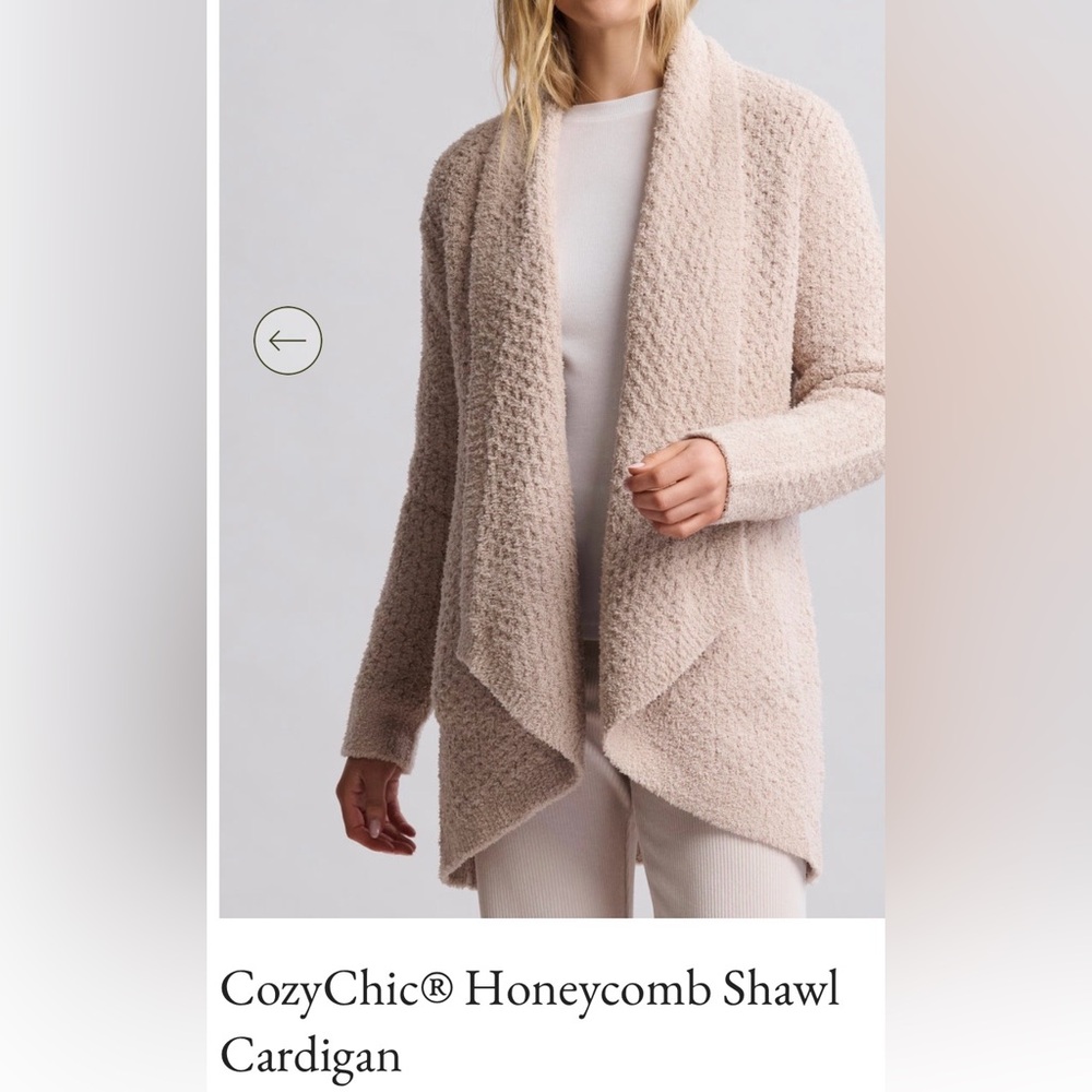 NWT! Barefoot Dreams CozyChic Honeycomb Cardigan Sweater